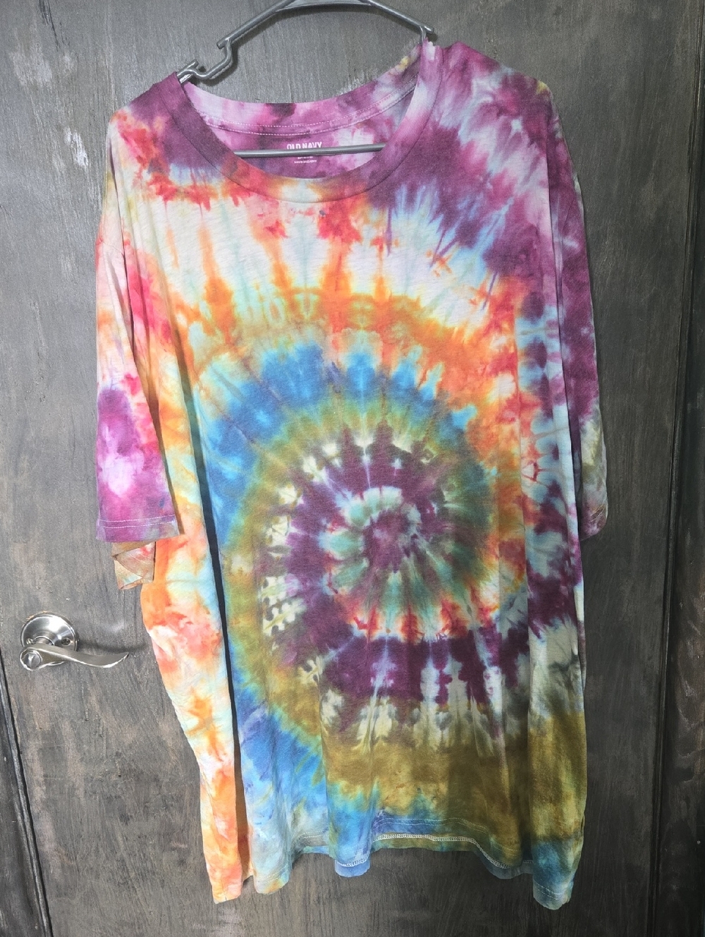 Old Navy Rainbow Tie-Dye Spiral Tee - Purple, Blue, Orange, Yellow, Green, Pink